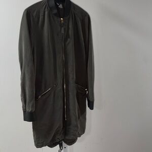 H&M women’s Gray long Bomber Jacket